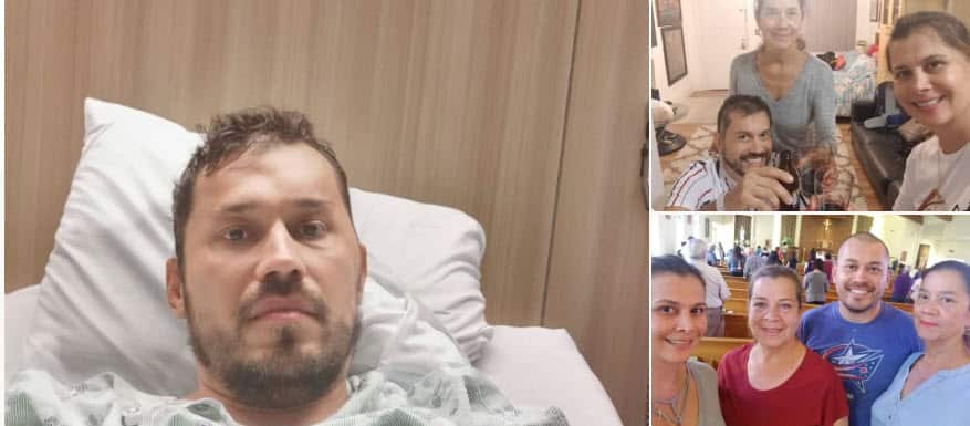 El colombiano-australiano Andrés Sayago y su familia en Estados Unidos.