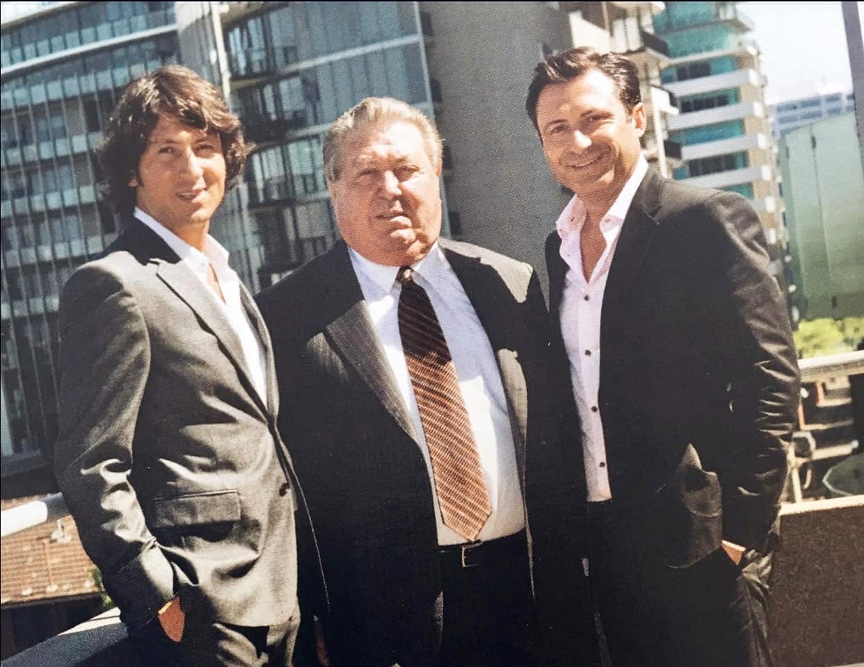 Nick Andrianakos with two of his four children. 