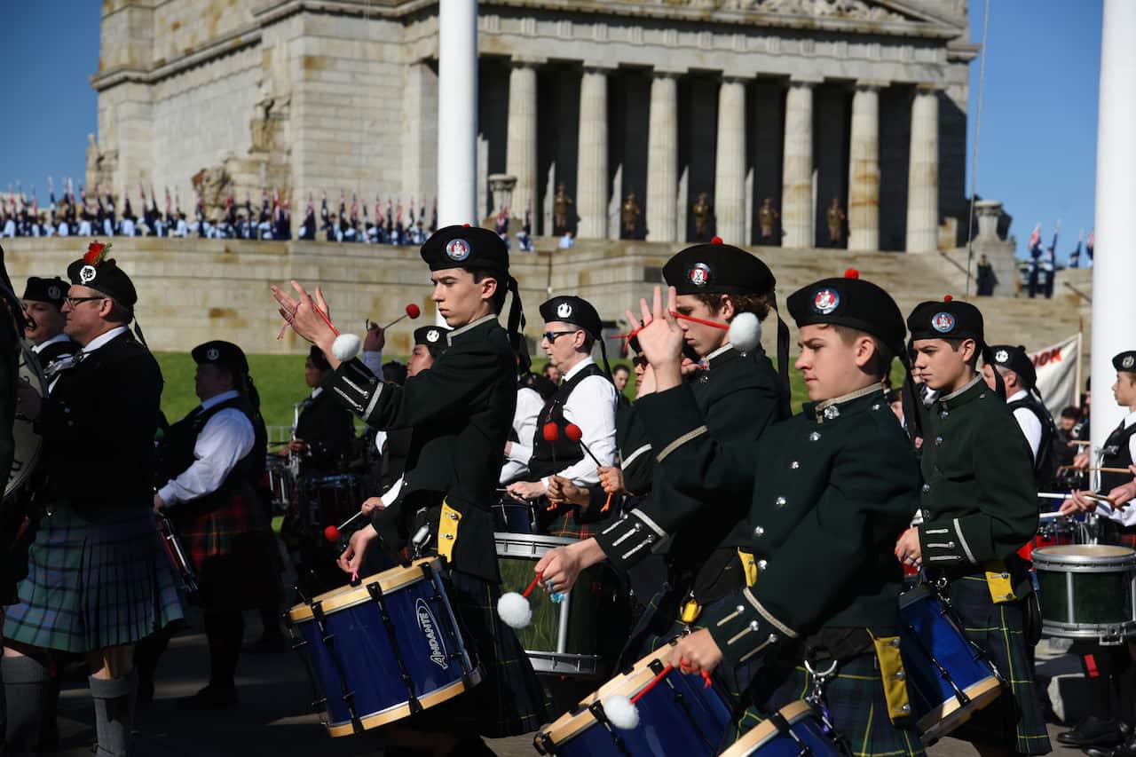 ANZAC Day, Shrine of Remembrance, Melbourne, 25 April 2021. 