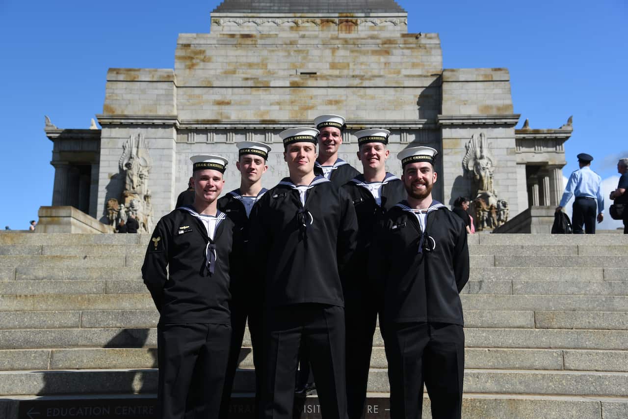 ANZAC Day, Shrine of Remembrance, Melbourne, 25 April 2021. 