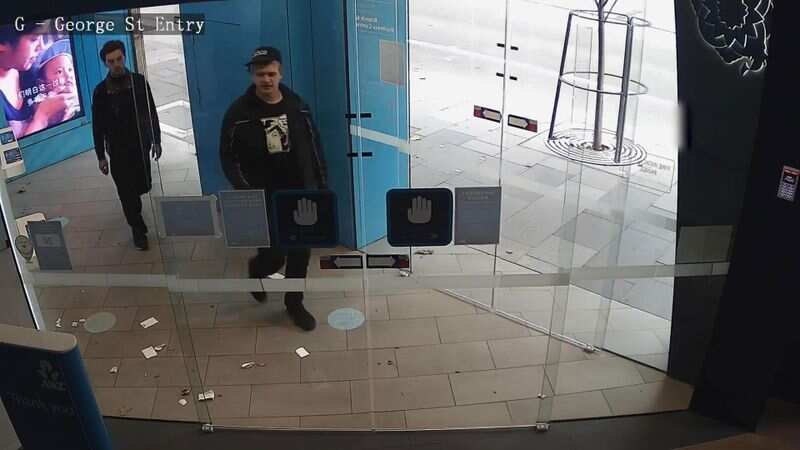 The man, 42, noticed two males in the enclosed alcove area near the cash machine at 11.45am on May 24