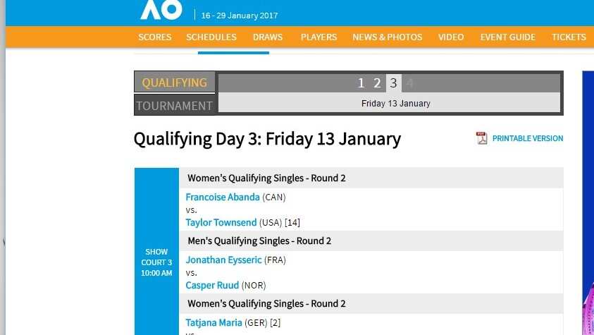 Casper Ruud 2nd round draw Australian Open qualifier