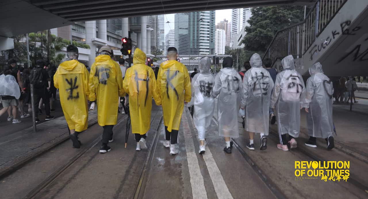 Protester protesting in HK