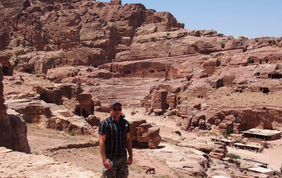 Christopher Elwell during his time in Petra, Jordan.