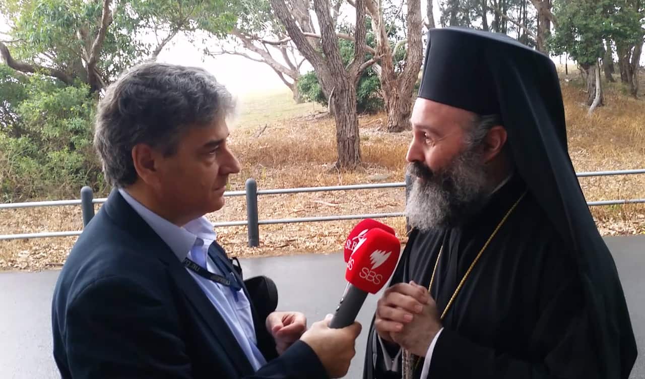 Ο Αρχιεπίσκoπος κ. Μακάριος μιλώντας στο Ελληνικό Πρόγραμμα της Ραδιοφωνίας SBS.