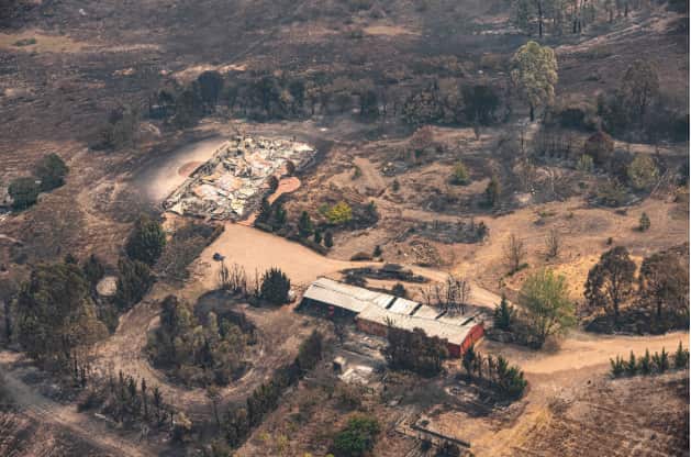 Property damaged by the East Gippsland fires in Sarsfield, Victoria. NEWS CORP POOL