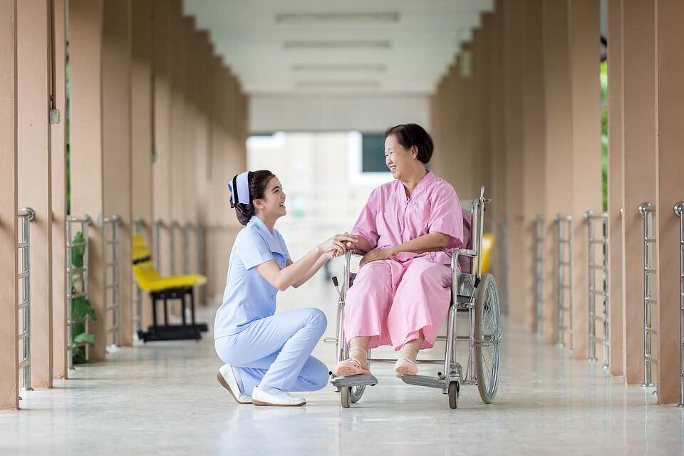 Nurse and patient