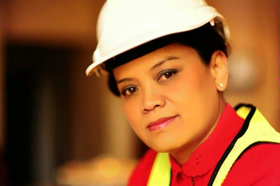 Astrid at work as a registered builder in Perth.