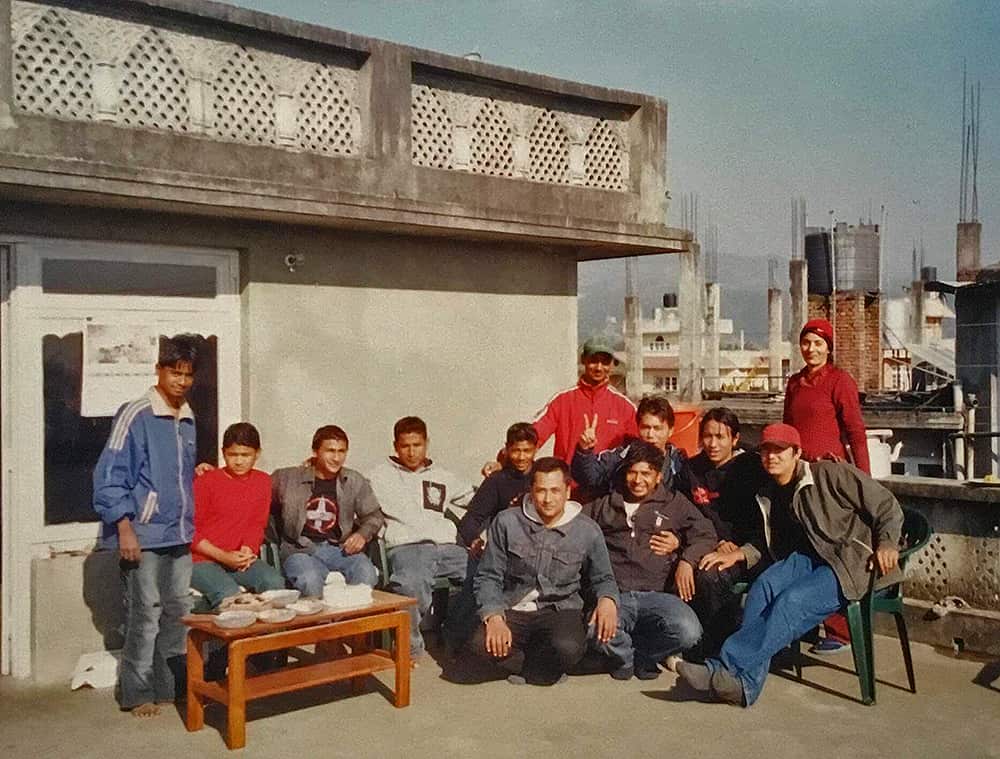 Mahesh Manandhar at a rehab clinic