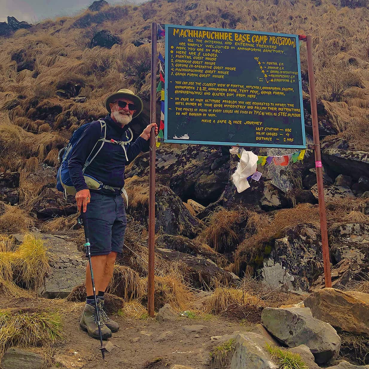 Michael Scott at Machhapuchhre Base Camp