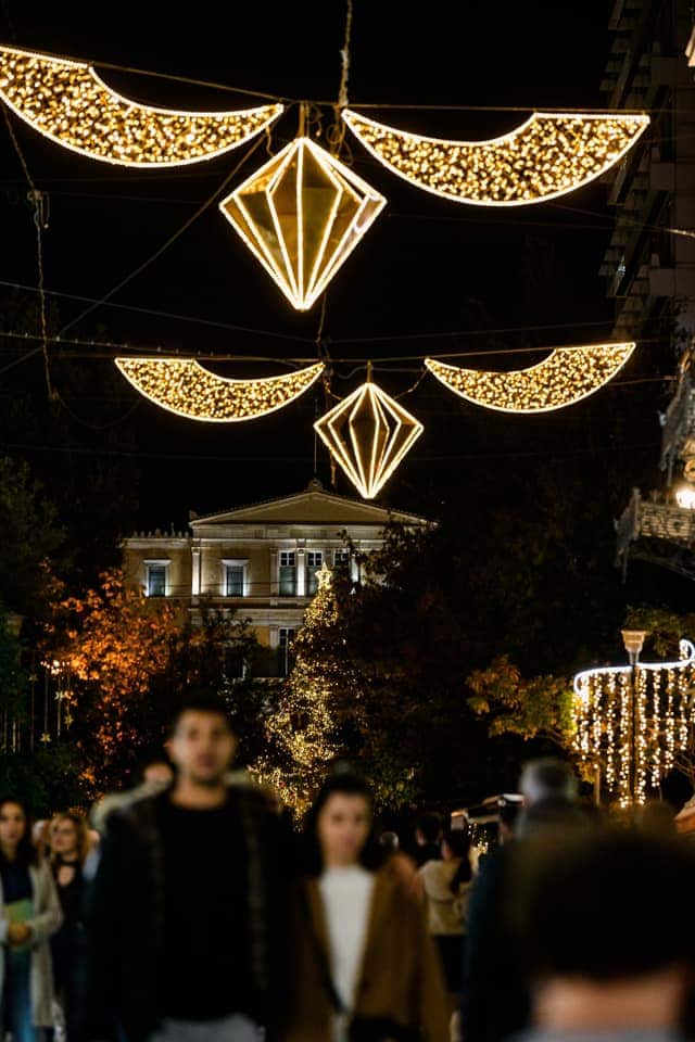 Athens Xmas decorations