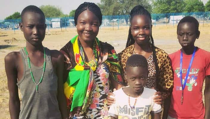 Atong and Amer in Bor town. 