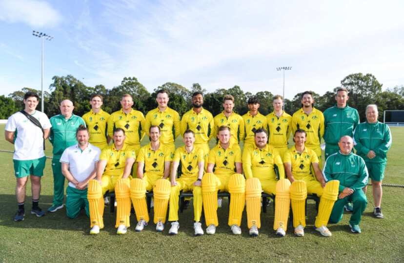 Australian Deaf Cricket team for the International Cricket Inclusion Series 2022.