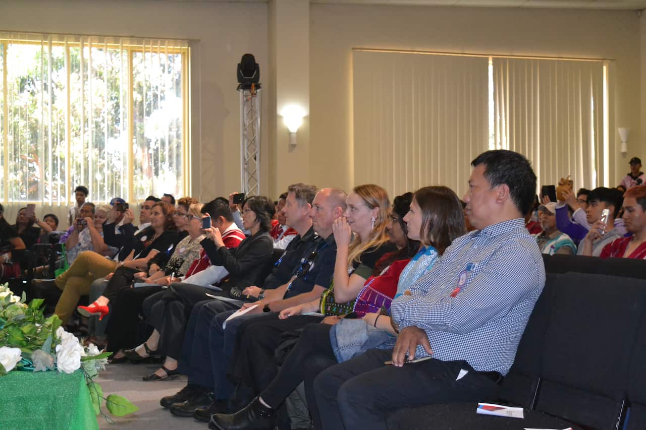 Local authorities attending the Karen National Day.