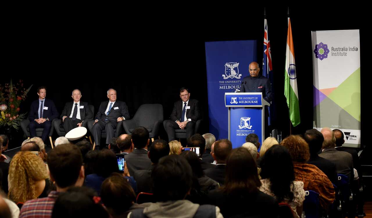 Indian President Ramnath Kovind Australia India Institute
