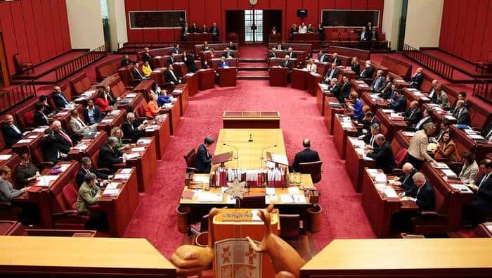 New Senate Sworn In At Parliament And Carbon Tax Key Item On Agenda
