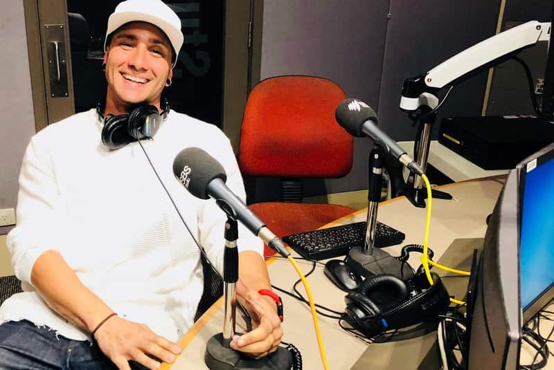 DJ arthur in the studio