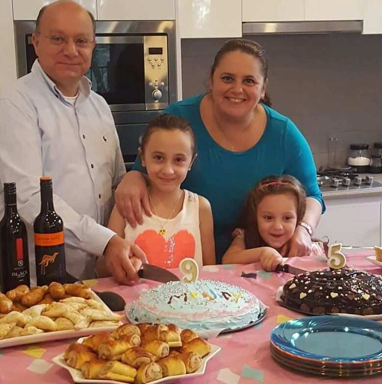 Aedik Bayramian and his wife Maria Sarkis and their two daughters