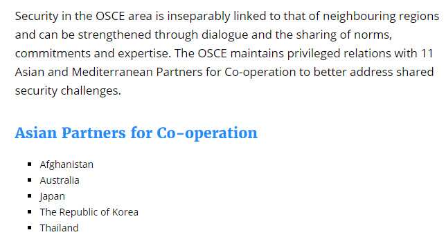 OSCE - Australia relation