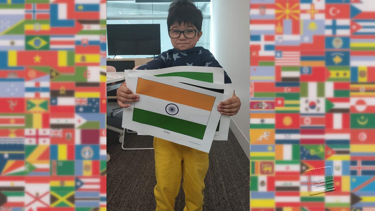 Ayaan Shah at SBS studio in Melbourne