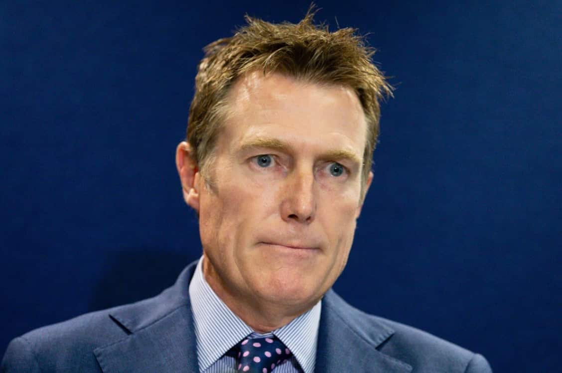 Attorney-General Christian Porter addresses media in Perth.