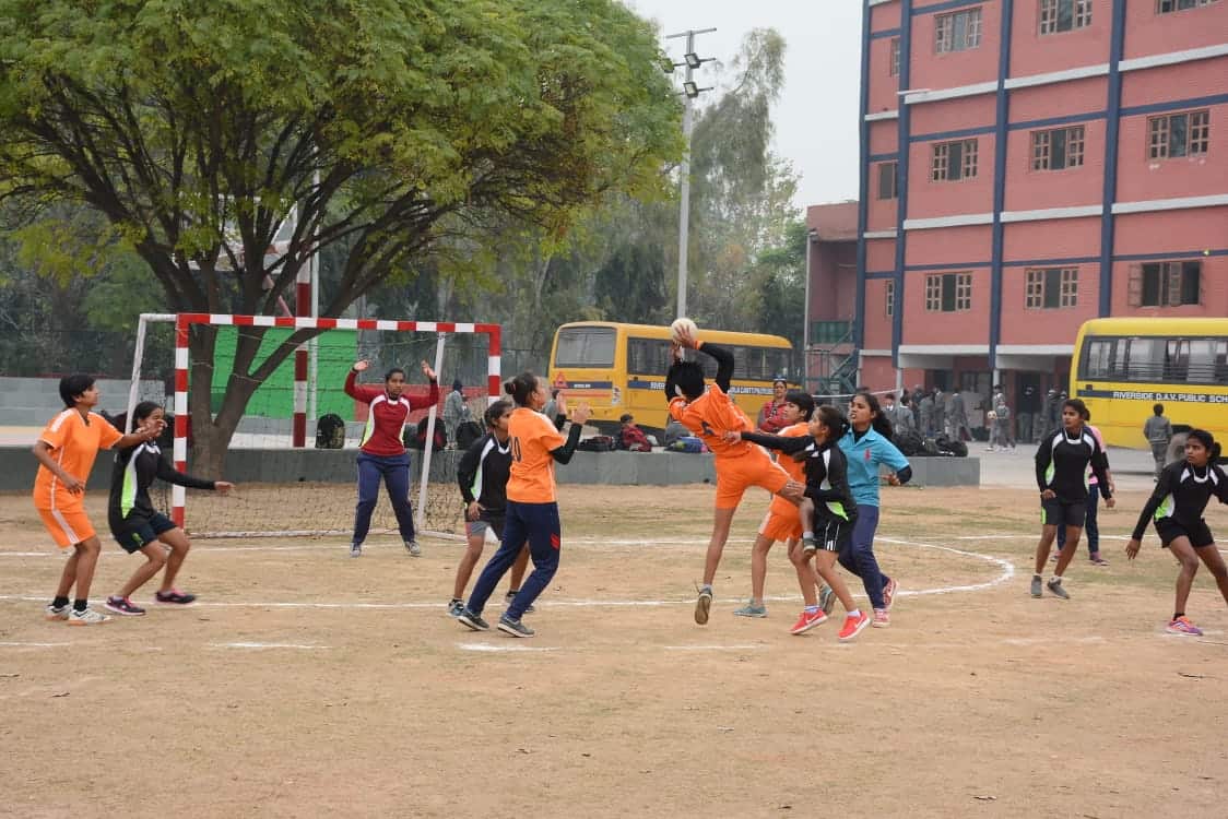 Sub-district level hand ball at D.A.V School, Sarsehri village, Ambala