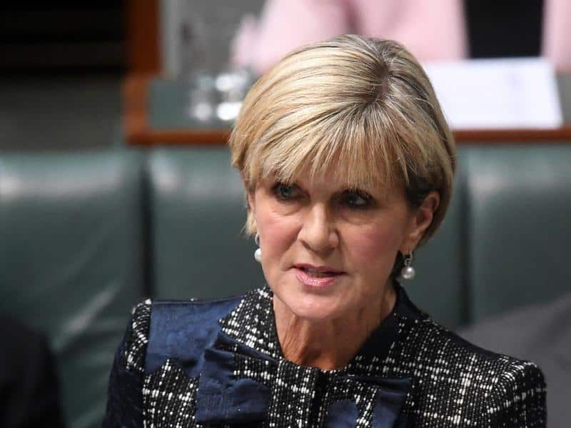 Australian Minister for Foreign Affairs Julie Bishop