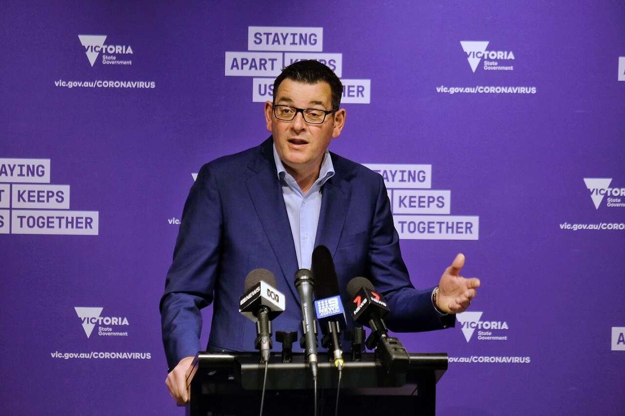 Victorian Premier Daniel Andrews speaks to the media 