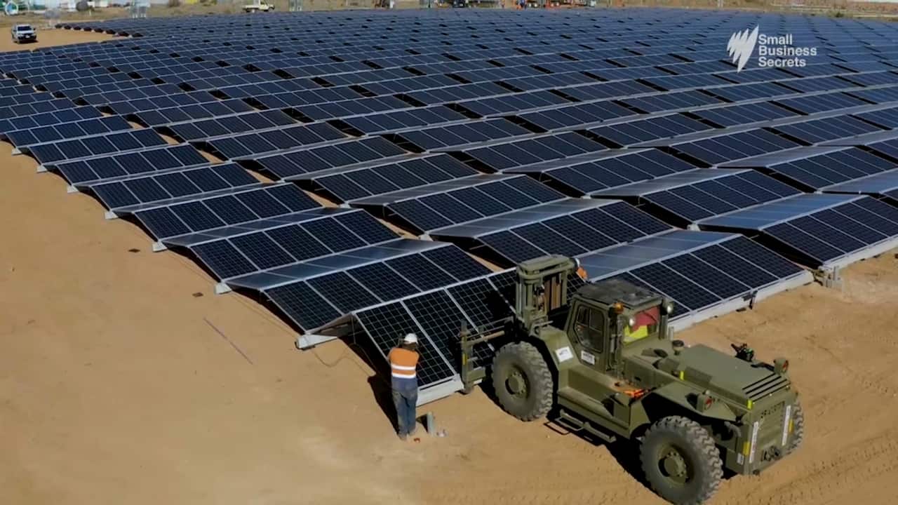 Construction work at a Solar Power Station