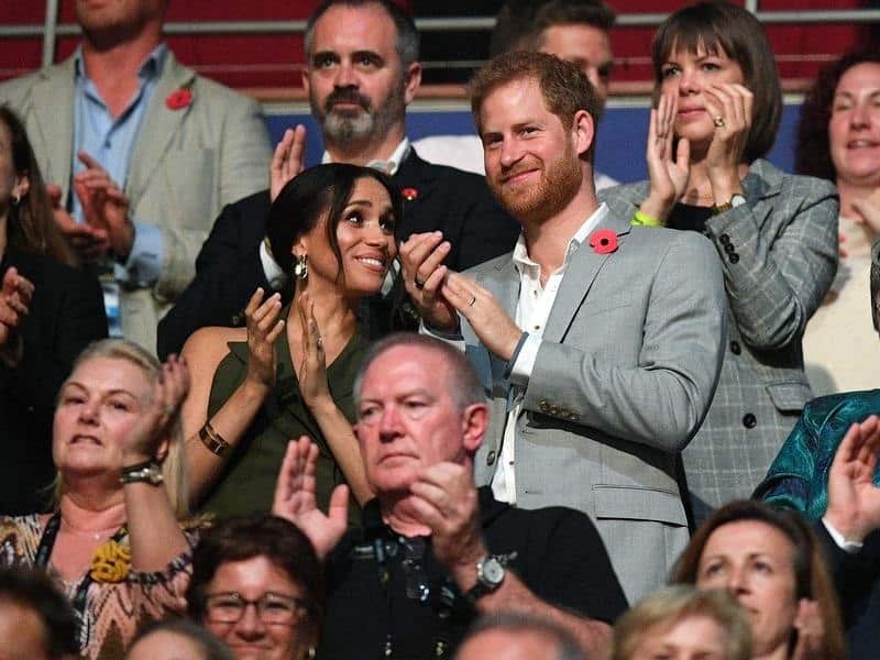 Britain's Prince Harry and his wife Meghan.