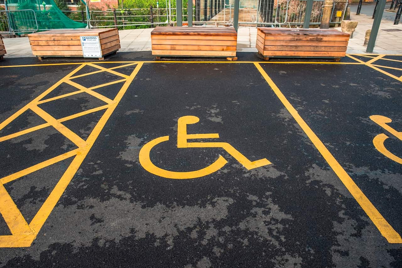 Disabled parking spaces