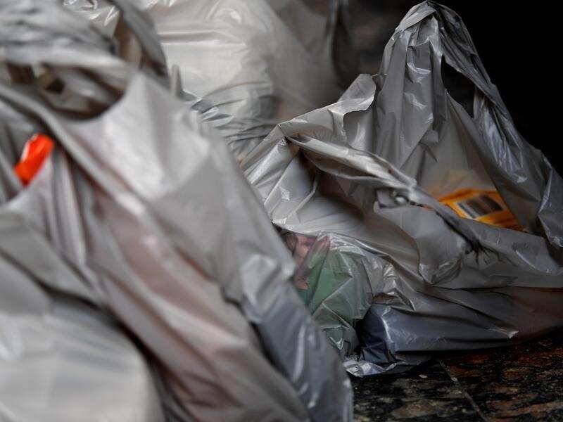 Grocery and plastic shopping bags seen in Brisbane