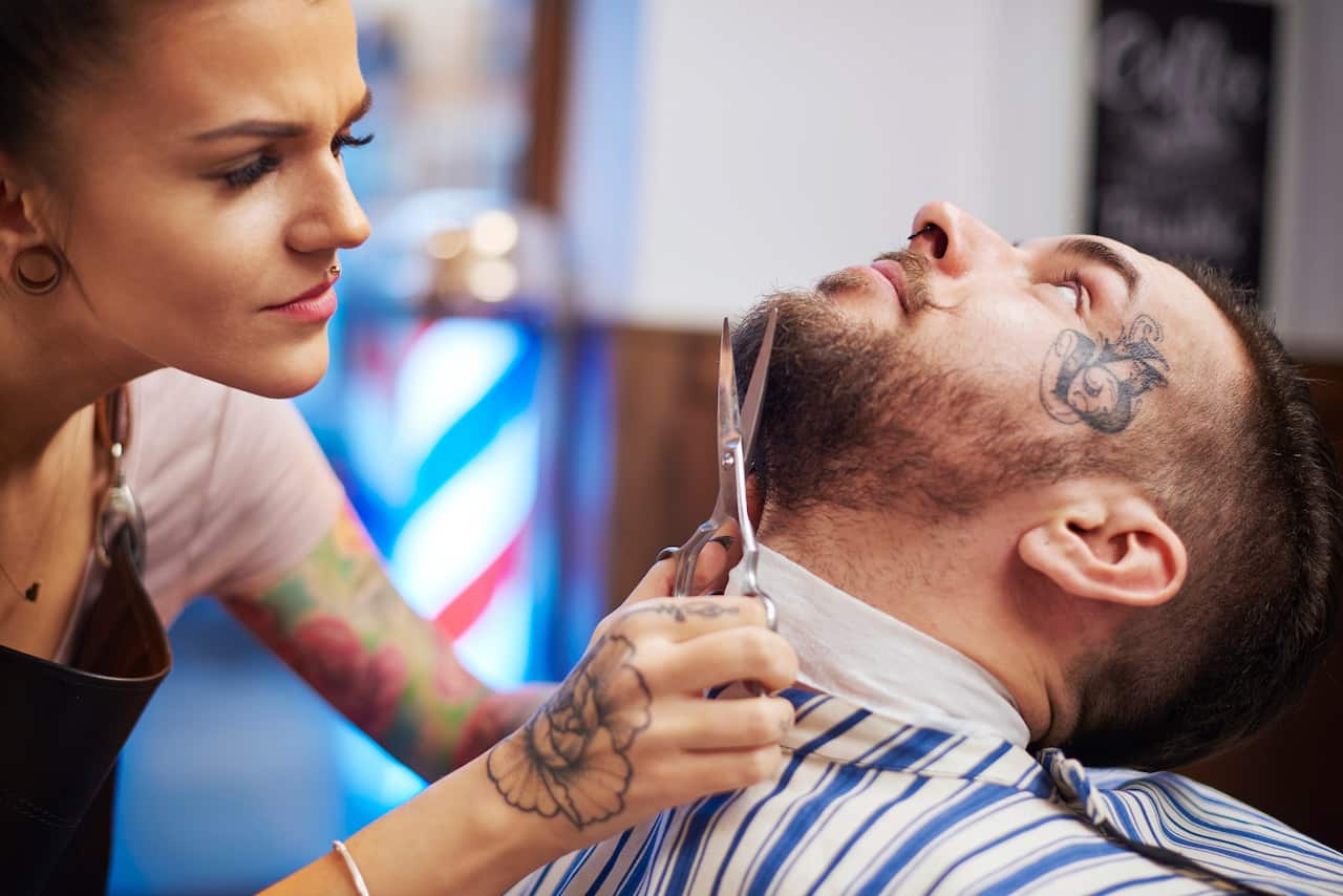 Tell that husband of yours, if he wants you to cut his hair, he has to pay for college or TAFE for you to train as a hairdresser.