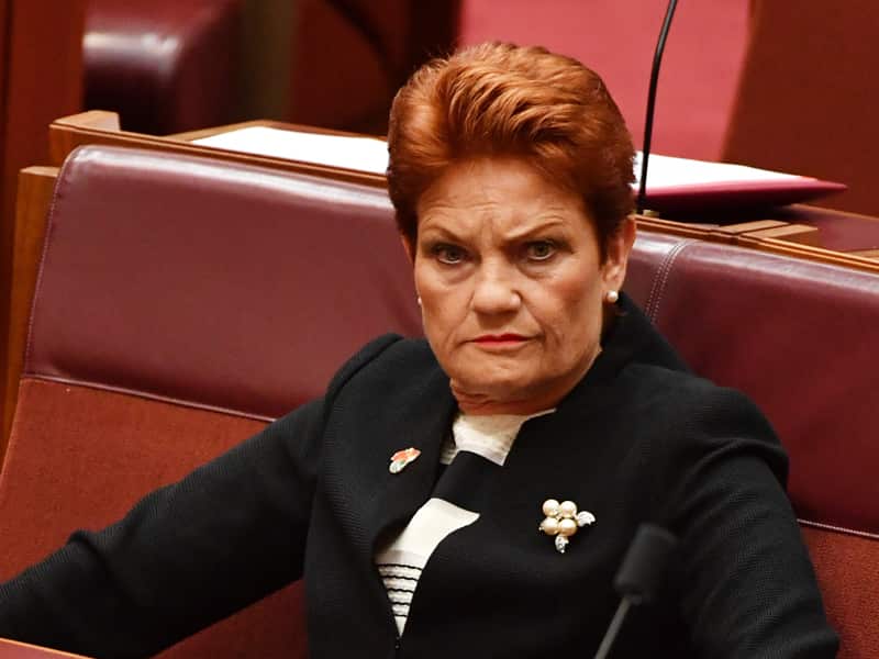 One Nation leader Senator Pauline Hanson