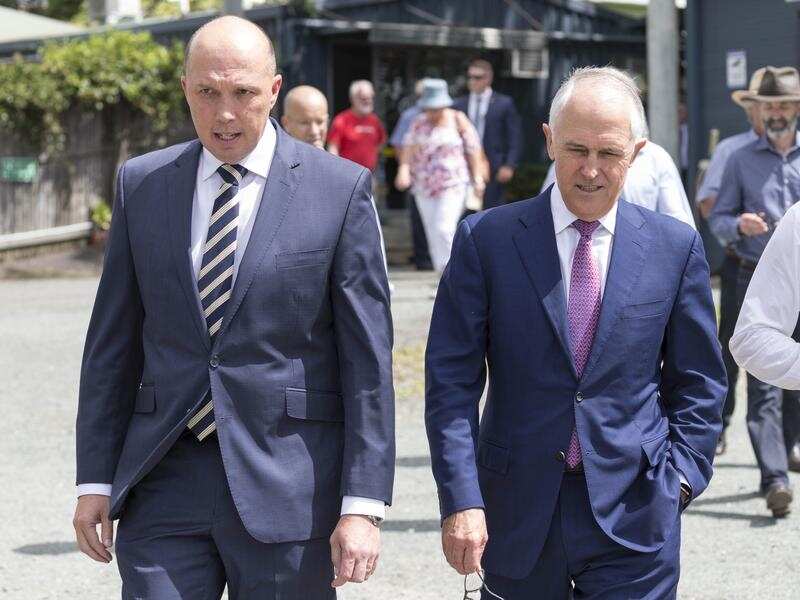 Member for Dickson Peter Dutton (left) and PM Malcolm Turnbull