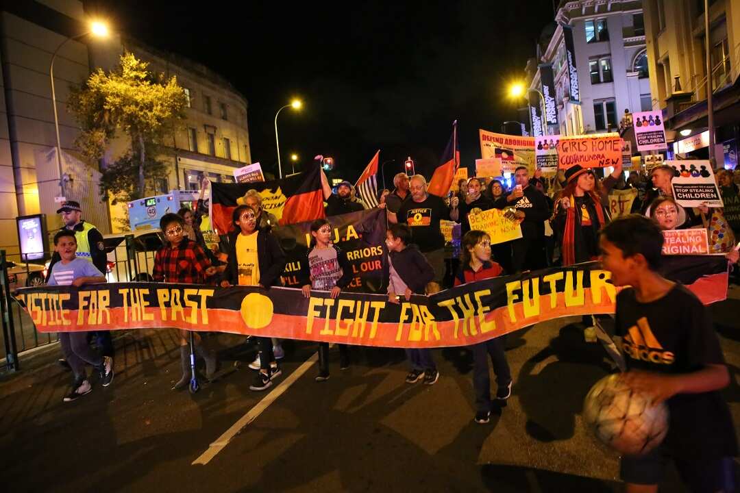 Hundreds rally on Sorry Day 2017 in Sydney's Victoria Park.