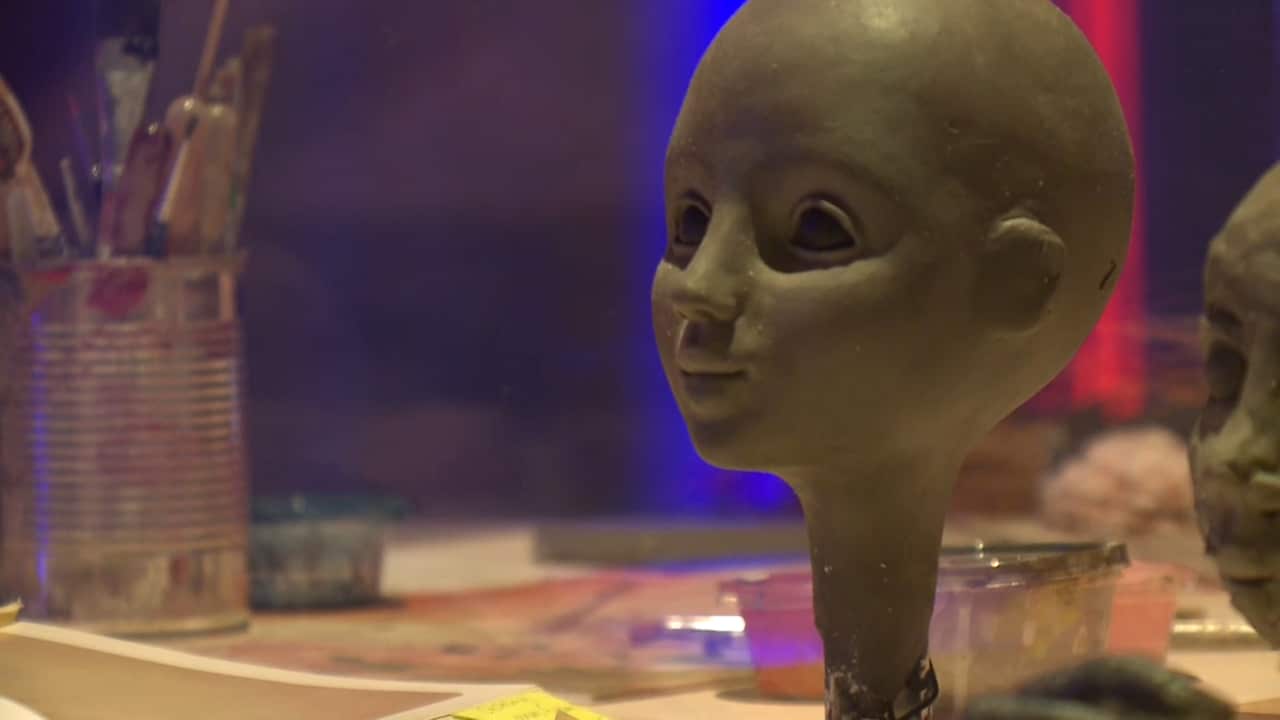 A clay model by Thai born sculptor Apichart Chaipipath that was used in the making of the 2018 Christmas windows.