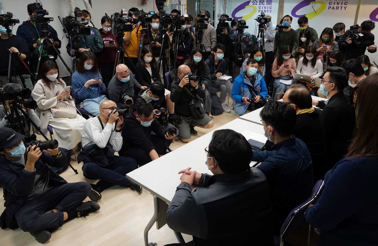 Pro-democratic party members respond to the mass arrests.