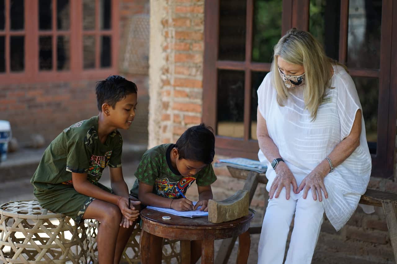 Australian woman Margaret Barry runs the Bali Children Foundation.