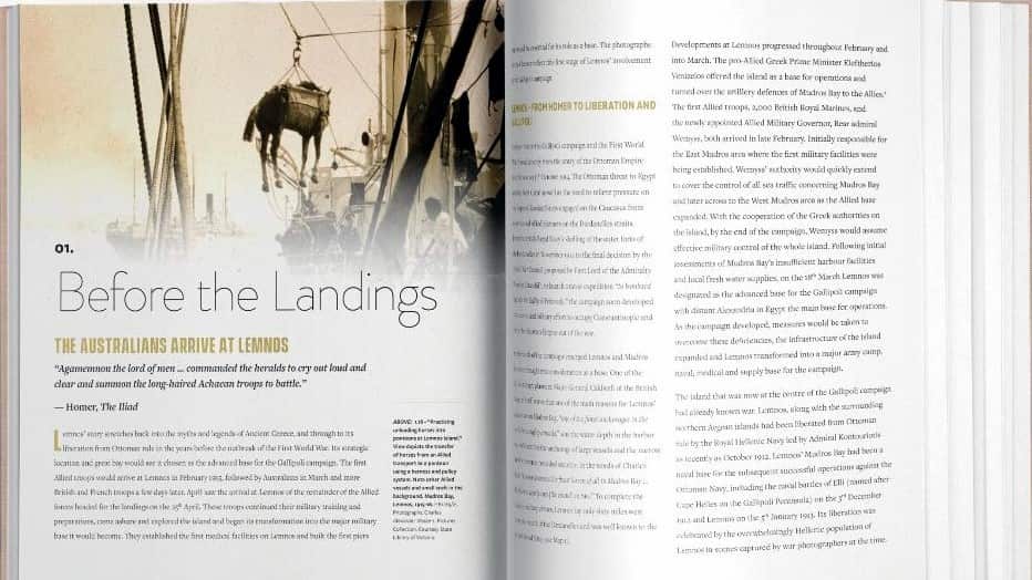 A sample from historian Jim Claven's book "Lemnos and Gallipoli revealed: a pictorial history of the Anzacs in the Aegean 1915-16".