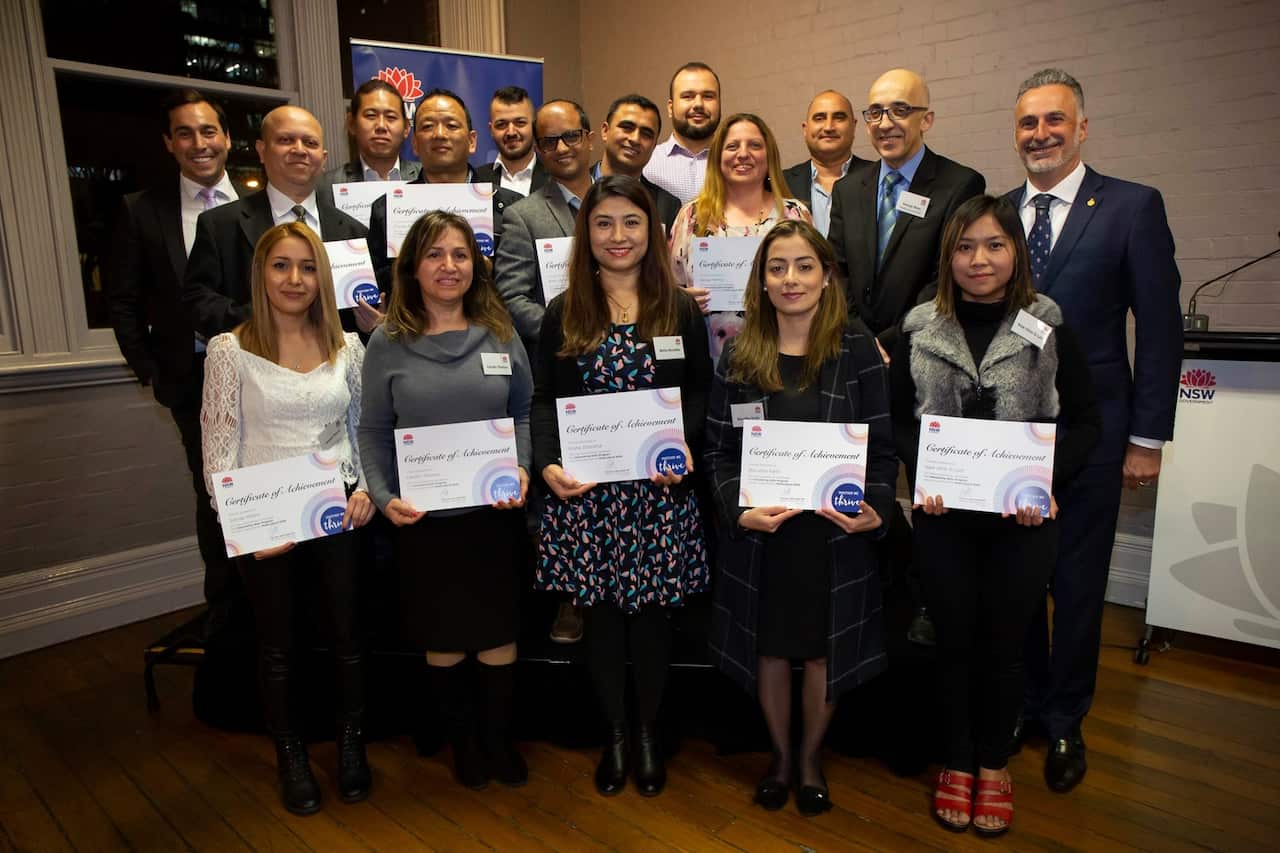 The new class of interpreters ready to serve Australia's emerging communities with Minister for Multiculturalism John Sidoti. 