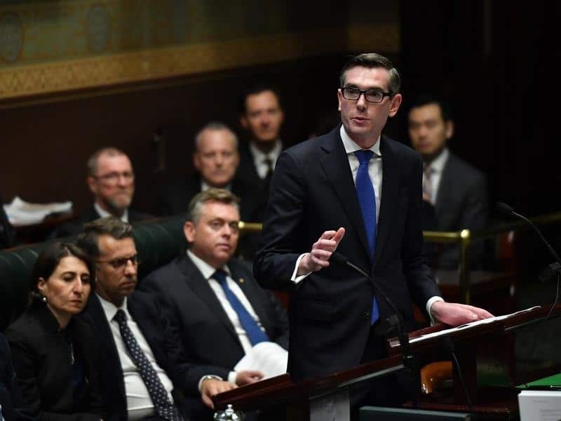 Treasurer Dominic Perrottet delivers the NSW state budget.