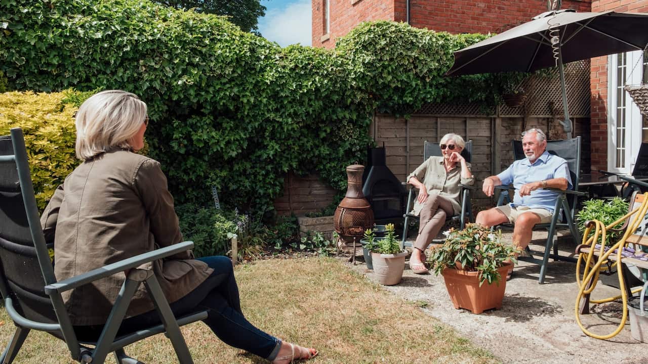 •	Backyard social distancing Credit: Getty Images / Sol Stock.