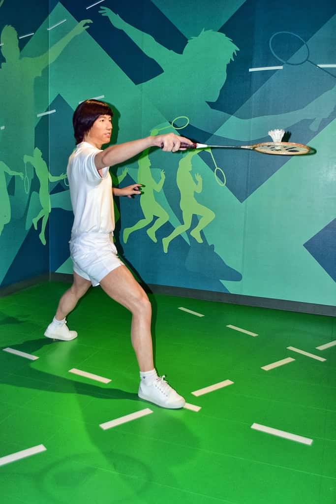 Legendary Indonesian badminton player, Rudy Hartono strikes a pose.