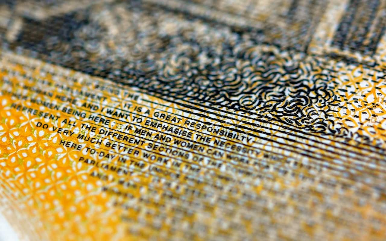 Pictured is a current circulation $50 note printed with the word "responsibility" spelt incorrectly in Sydney, Thursday, May 9, 2019. (AAP Image/Dylan Coker) NO ARCHIVING