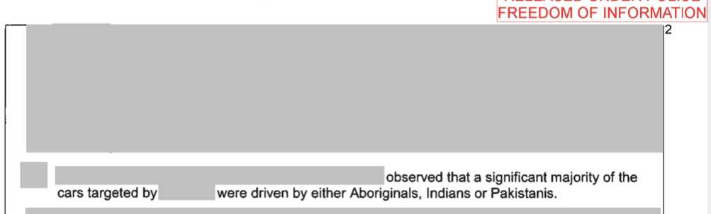 A screenshot from the investigation report