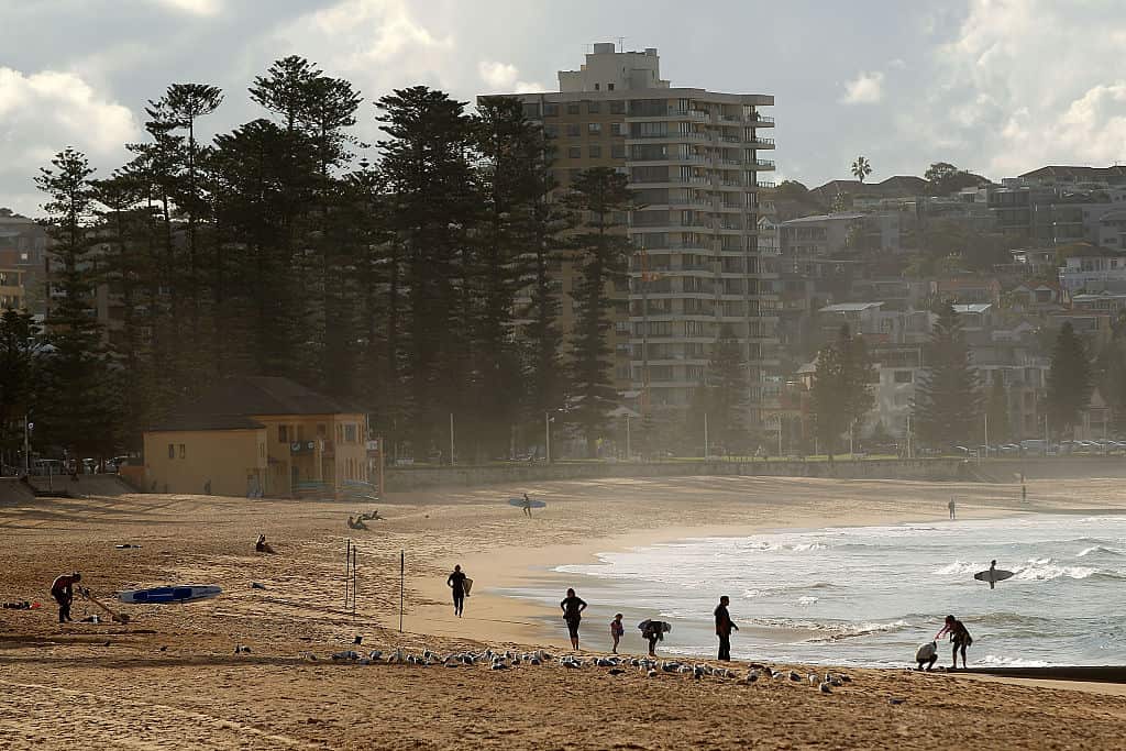 A general view of Manly Beach, which would be at threat of a tsunami.