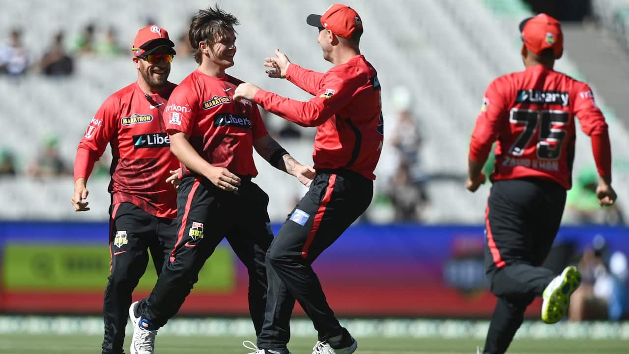 Players of Melbourne Renegades team during one of the matches in the Big Bash League.