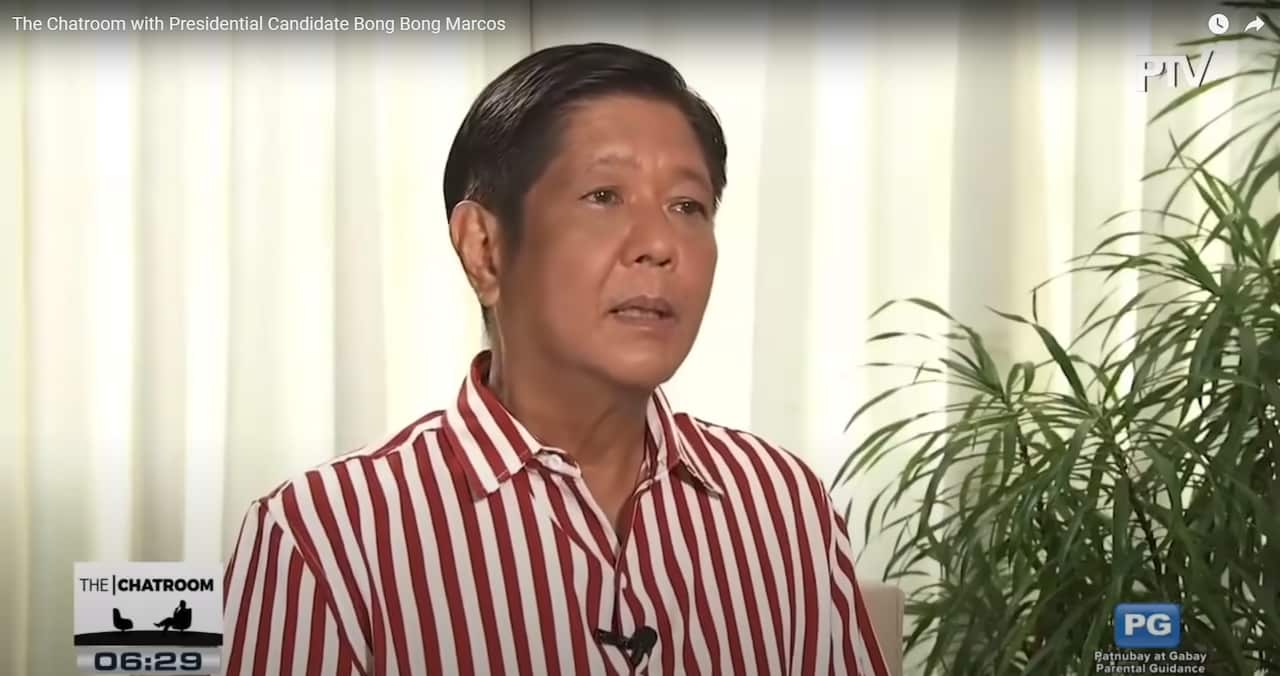 PTV's The Chatroom interviews Former Senator Bongbong Marcos 