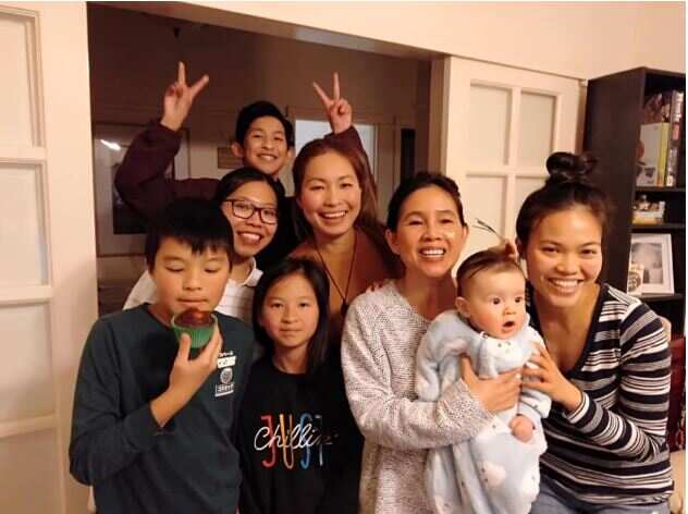 Sidney and Billy with their Melbourne-based relatives. Facebook